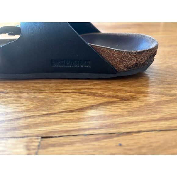 Birkenstock Arizona Black Leather Double Strap Sandals women size 36 US 6 - Picture 5 of 9